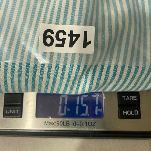 Soft Surroundings Tunic Top Womens Size M Blue Striped Button-Front Asymmetrical - Picture 11 of 11